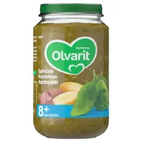 Olvarit Maaltijd 8m Spinazie Rundvlees Aardappel 200 gr