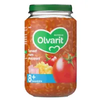 Olvarit Maaltijd 8m Tomaat Ham Macaroni 200 gr
