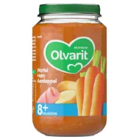 Olvarit Maaltijd 8m Wortel Ham Aardappel 200 gr