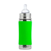 Pura Speenfles RVS Groene Sleeve 325 ml