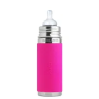Pura Thermos Speenfles RVS Roze Sleeve 260 ml