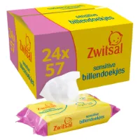 Zwitsal Sensitive Billendoekjes Voordeelverpakking 24x57=1368 stuks