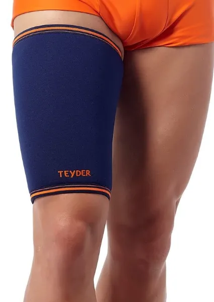 Neopreen Bovenbeenbrace - Maat: Small (omvang bovenbeen 46-50 cm) - Kleur: Blauw