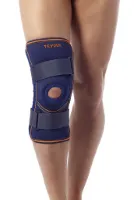 Neopreen Kniebrace met Baleinen - Kleur: Blauw - Maat: Large (omvang knie 39-42 cm)
