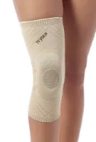 Premium Elastische Kniebrace - Kleur: Beige - Maat: Large (omvang knie 39-42 cm)