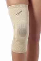 Premium Kniebrace met Flexibele Baleinen - Kleur: Beige - Maat: Large (omvang knie 39-42 cm)