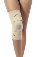 Premium Kniebrace met Scharnieren - Kleur: Beige - Maat: Small (omvang knie 33-35 cm)
