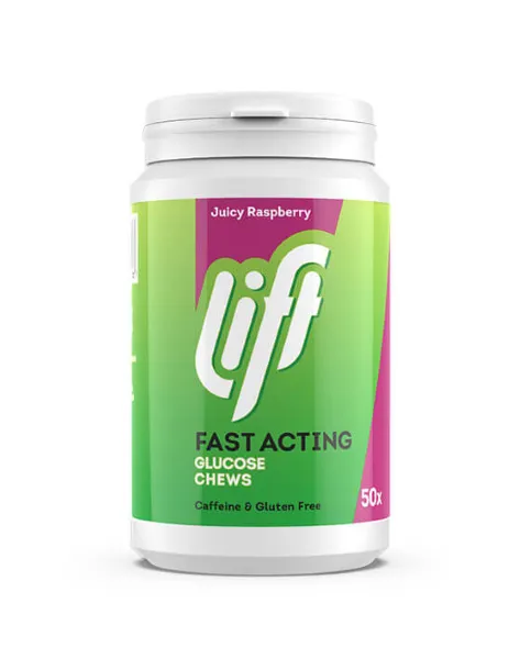 Lift Glucotabs Framboos (50 stuks)