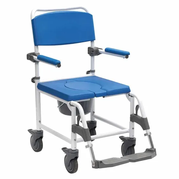 Verrijdbare Toiletstoel / Douchestoel Aston met 5" wielen