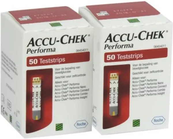 2X 50 strips Accu Chek Performa actiepakket