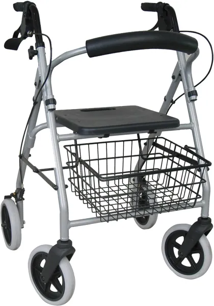 Adhome Rollator  Gigo - opplooibaar - met stokhouder, mand, zitje en rugsteun