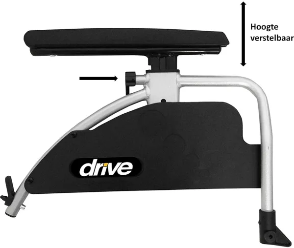 Armleggers in hoogte verstelbaar voor rolstoel Drive Litec en Ecotec