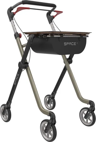 Binnenhuis Rollator Rehasense Space Met Dienblad En Tasje