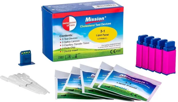 Cholesterol teststrips 5 stuks
