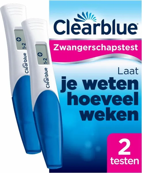 Clearblue Zwangerschapstest met Wekenindicator, set van 2 digitale testen