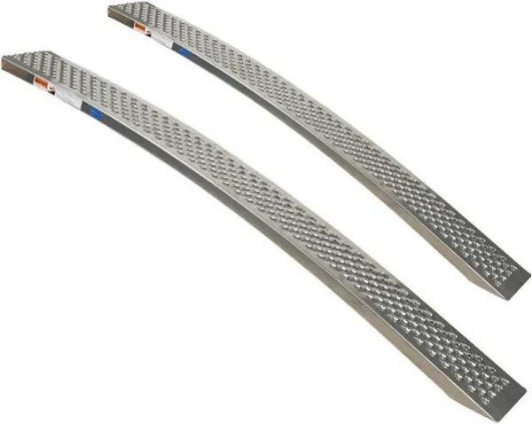 Aluminium oprijplaat - gebogen 200 cm - 2 stuks