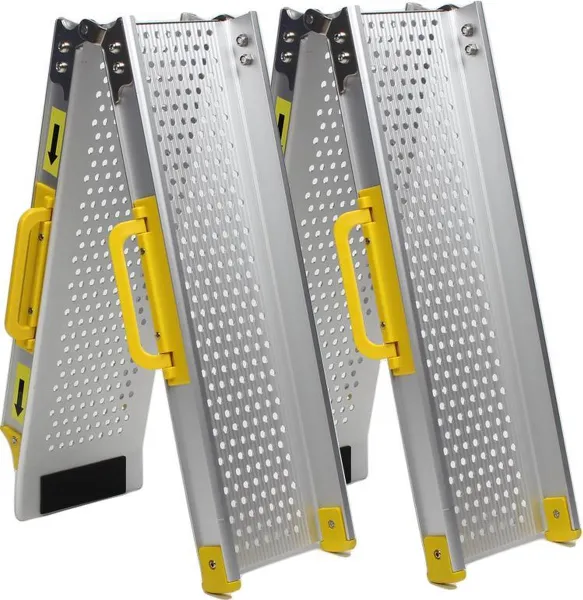 Aluminium oprijplaat inklapbaar - 120 cm (2 stuks)