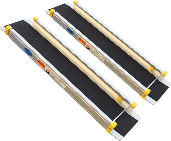 Aluminium oprijplaat uitschuifbaar - 120 cm (2 stuks)