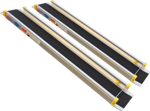 Aluminium oprijplaat uitschuifbaar - 180 cm (2 stuks)