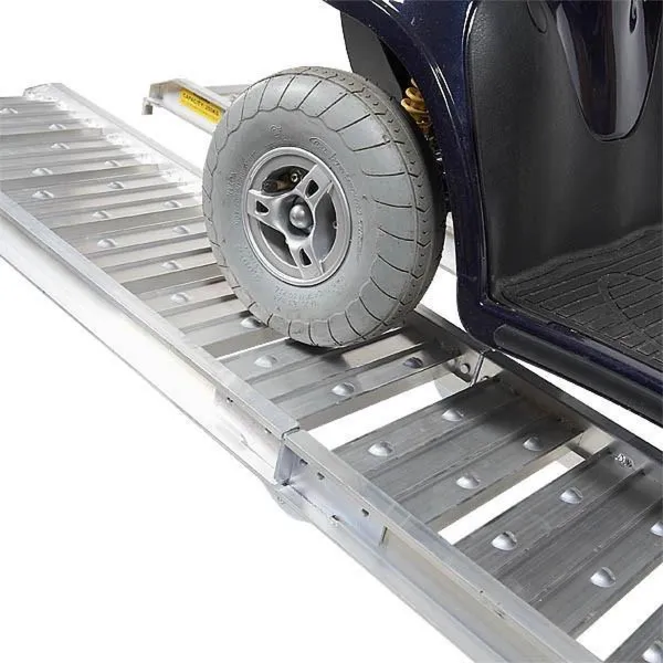 Oprijplaat aluminium opvouwbaar - 182 cm (2 stuks)