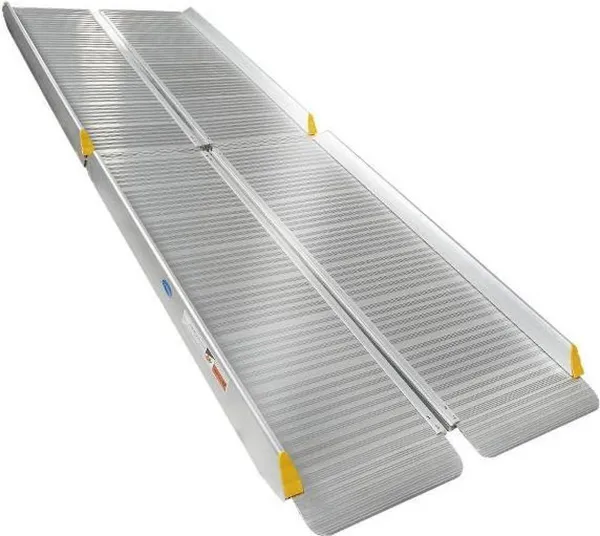 Sterke oprijplaat aluminium - inklapbaar - 180 cm rijplaat oprijgoot