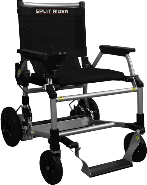 De Lichtste Opvouwbare Elektrische Rolstoel Splitrider Zwart ( 12 KG)