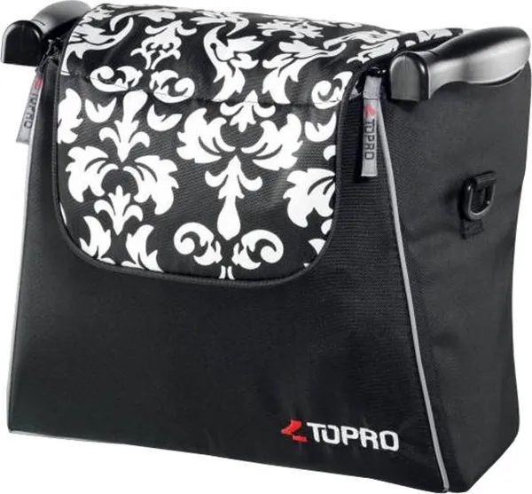 Design boodschappentas Baroque zwart wit Troja Classic en Troja 2G rollators