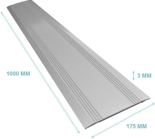 Drempelvervanger 3 x 175 x 1000 mm Aluminium