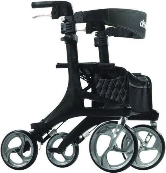 Drive Medical Nitro Carbon | L | Rollator | Zwart
