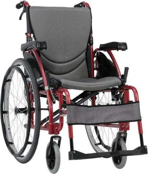 Ergonomische Rolstoel Opvouwbaar Rood - 46 cm