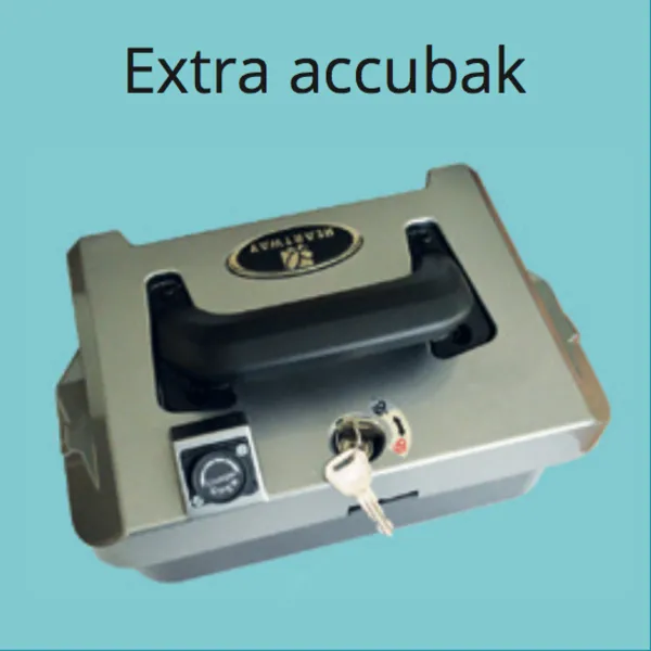 Extra accubak met lithium batterijen | T.b.v. opvouwbare Brio scootmobiel