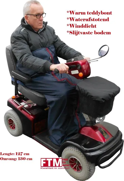Scootmobiel voetenzak 135 cm warme voering