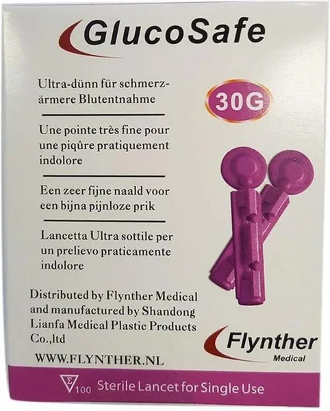 GlucoSafe 30g lancetten (100 stuks)