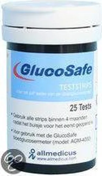 GlucoSafe Bloedsuikermeten Bloedglucose teststrips GlucoSafe (50 stuks)