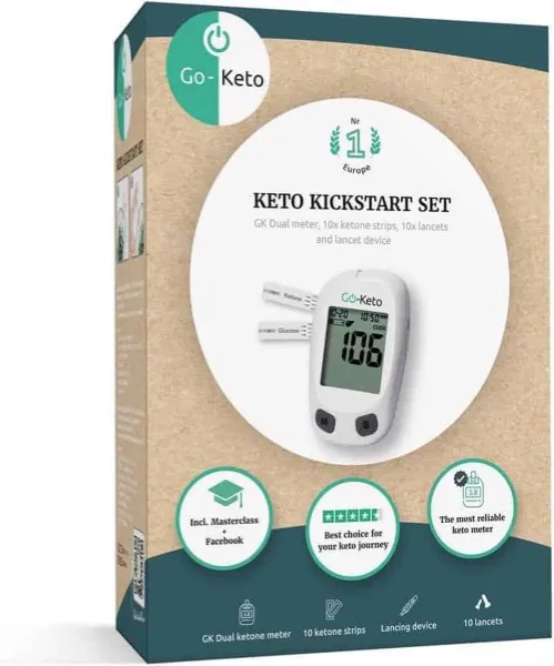 Go-Keto Glucose Ketonen Meter Kickstart Set  (incl. 10 ketonen strips)