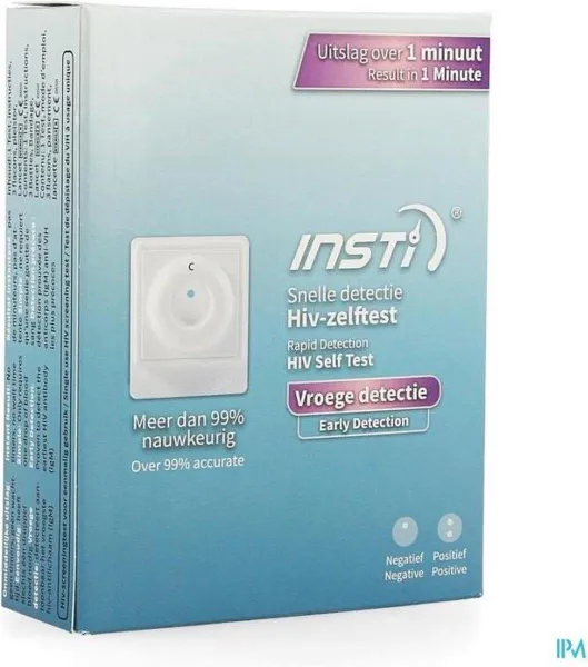 HIV Test Insti De test is hetzelfde voor mannen en vrouwen.