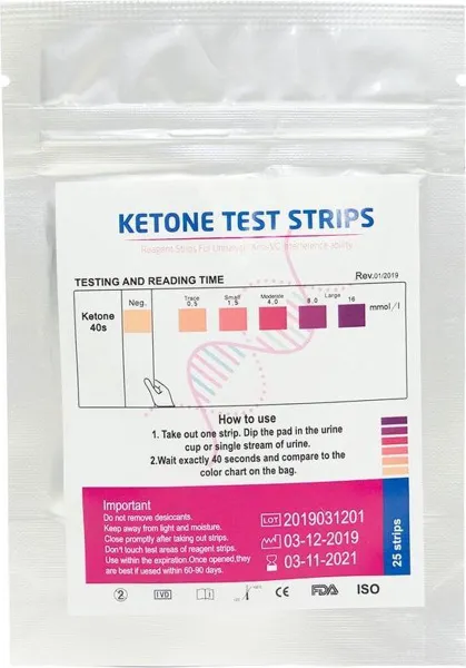 Ketose Test Strips - 100 Stuks - Ketonen Test Strips - Keto Test Strips - Ketose Strips