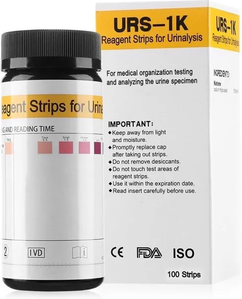Ketonentest (100 strips) - Vetverbranding Ketose Teststrips - Urine Analyse - URS-1K - FDA Keurmerk