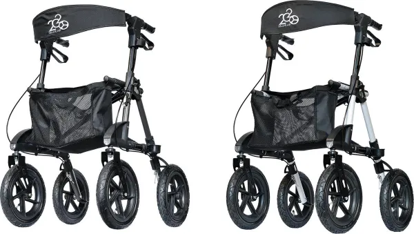 Lichtgewicht 2020 Deluxe Air Rollator, Luchtbanden, optimaal comfort (9KG) (Pearl White)