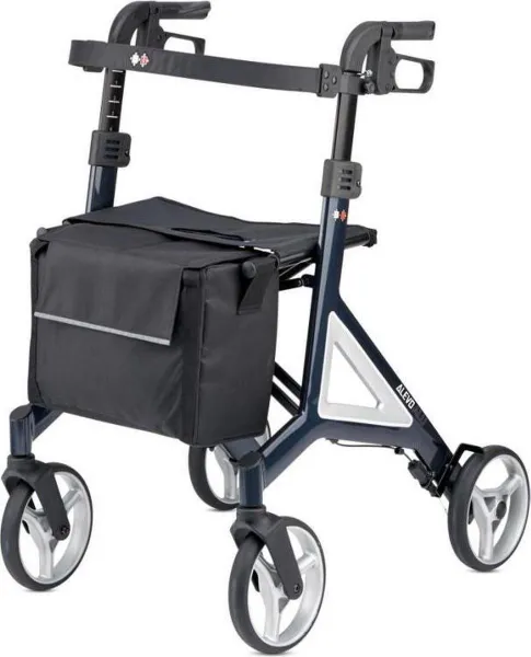 Lichtgewicht Alevo ALU Rollator | Aluminium + Marineblauw | Design by Porsche Design Studio