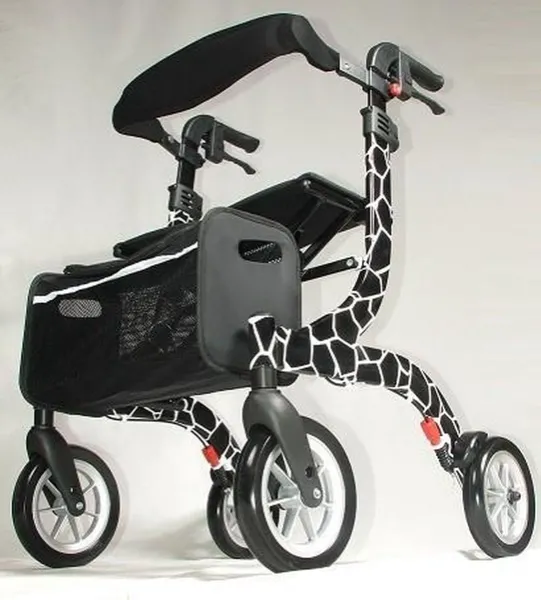 Lichtgewicht DESIGN Rollator Giraffe Zwart - Wit​