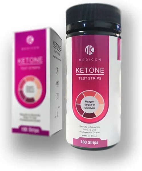 MEDICON Ketose Test Strips - 100 Stuks - Urine Analyse - Ketonen Test Strips - Keto Strips - Ketose Strips - Premium Quality - Afvallen - Body And Health - Als Beste Getest!
