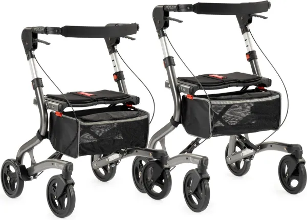 MultiMotion Trollimaster RG70 Rollator Low - Donkergrijs - Zithoogte 52 cm (lengte tot 1.65cm)