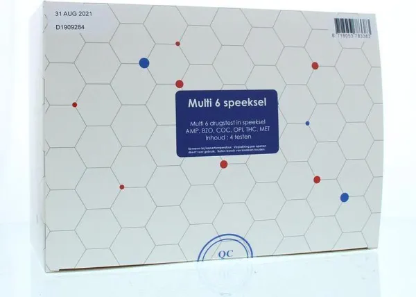 Testjezelf.nu -Multidrugstest 6 Speeksel Kit - 4 stuks