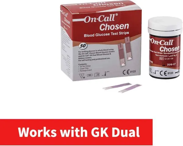 On Call® Glucose Teststrips voor Chosen of GK Dual (x50)