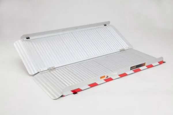 Oprijplaat Opvouwbaar Aluminium - Drempelhulp Extra Breed - 60 cm Lang Voor Rolstoel