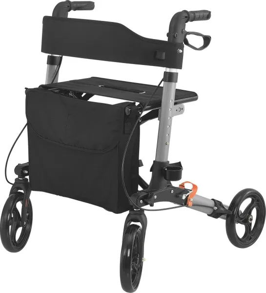 Opvouwbare Rollator - Incl. zitje & boodschappentas - Zwart