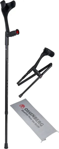 Opvouwbare carbon kruk met softgrip - 1 stuk