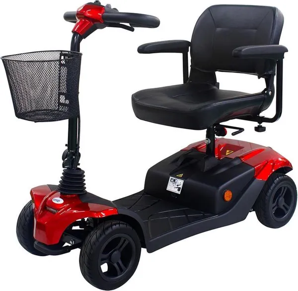 Opvouwbare scootmobiel Drive ST3 met vering en verlichting rood