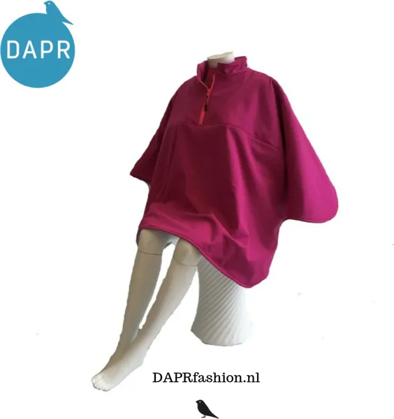 PRETTY IN PINK - Warme rolstoelcape winddicht en waterafstotend kort